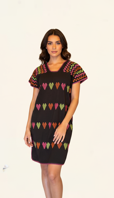 ⚫ Huipil “Negro” – San Juan Colorado, Oaxaca