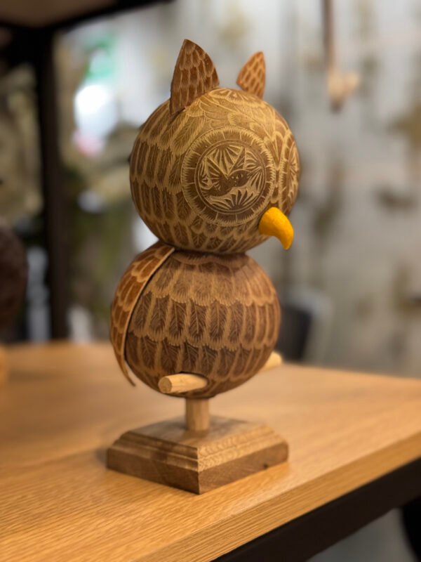 Búho de la Luz – Jícara Tallada a Mano