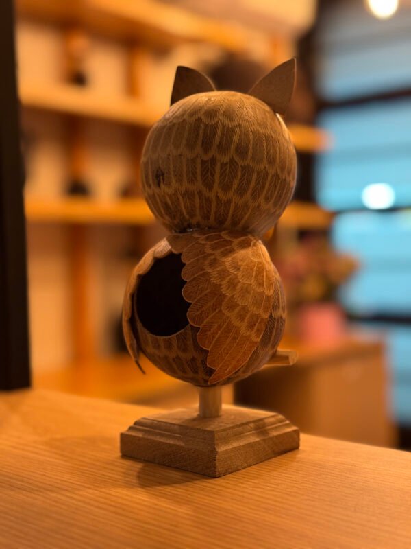 Búho de la Luz – Jícara Tallada a Mano