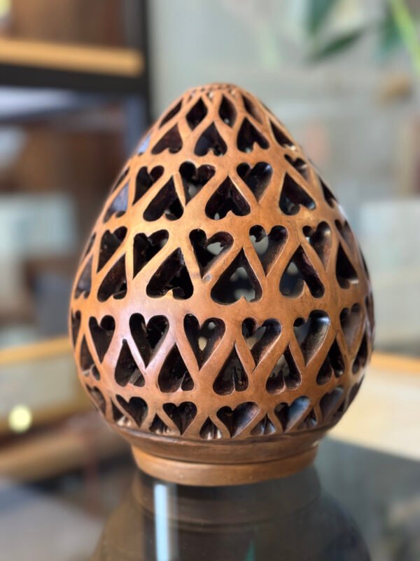 🧡 Lámpara “Corazón de Barro” – San Bartolo Coyotepec, Oaxaca