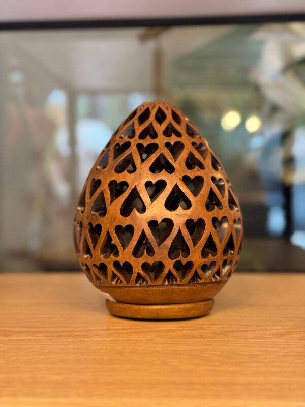 🧡 Lámpara “Corazón de Barro” – San Bartolo Coyotepec, Oaxaca